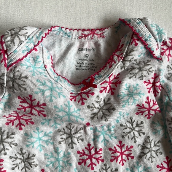 5-Piece Carter's Baby Girl Winter Snowflake Set Size 9 Months - Picture 11 of 14